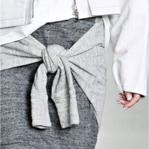 3.1 Phillip Lim Asymmetrical Skirt in Gray with Knot Detail